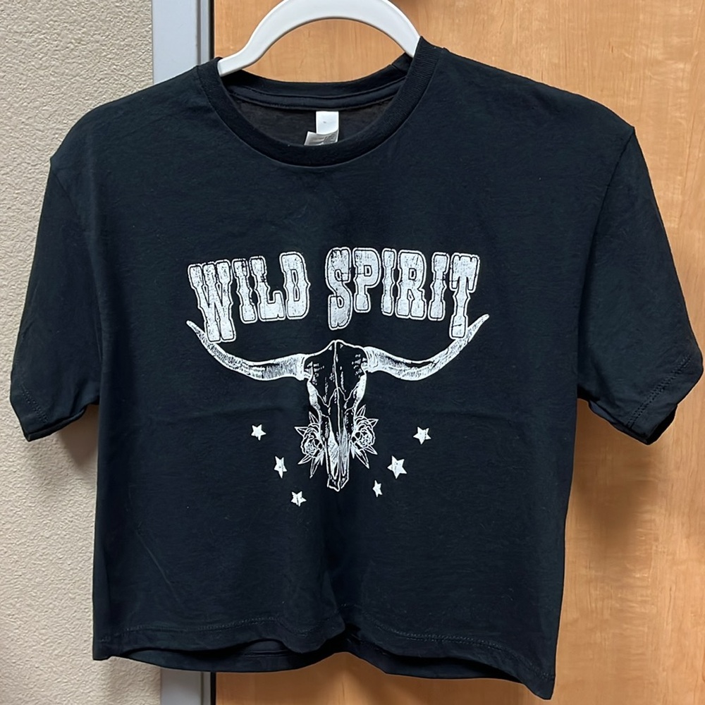 Western Black Crop Top